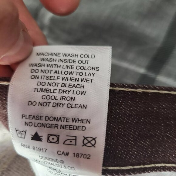 Levis 505 NWT Women‎ 18 Regular Fit 29x29 Burnt Red Embroidered Denim Jeans - Picture 6 of 7